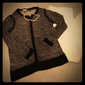 Loft Black & White Lightweight Cardigan